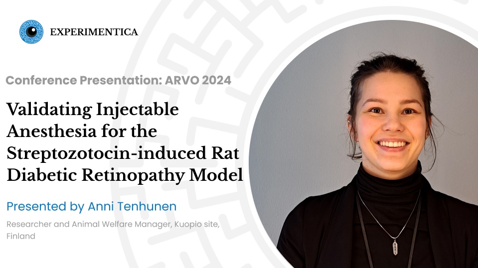 ARVO 2024 presentation: Validating injectable anesthesia for the streptozotocin-induced diabetic retinopathy rat model​