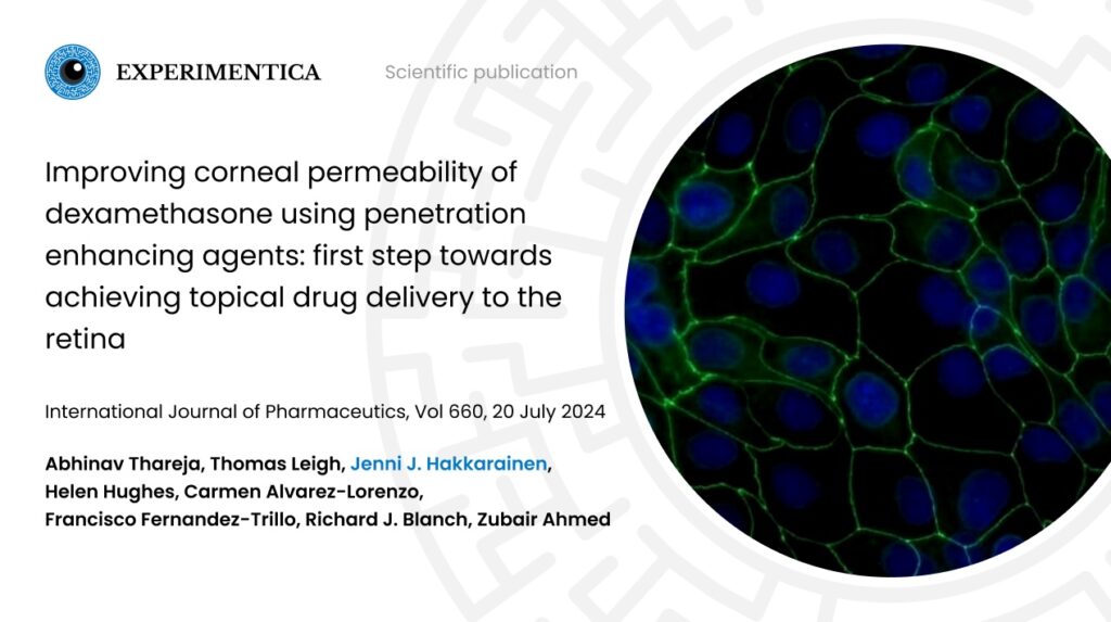 Improving corneal permeability of dexamethasone using penetration enhancing agents: first step towards achieving topical drug delivery to the retina​​